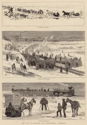 Eine Eisbahn in Montreal, Kanada